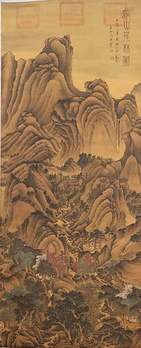 A Chinese Landscape Painting On Silk, Shen Zhou Mark