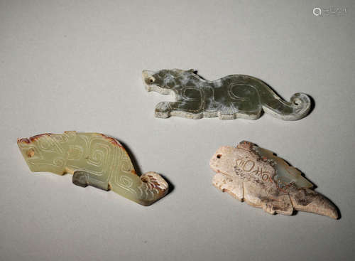 A Group Of Archaistic Jade Carvings