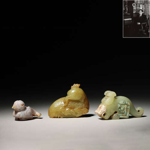 A Group Of Archaistic Jade Carvings