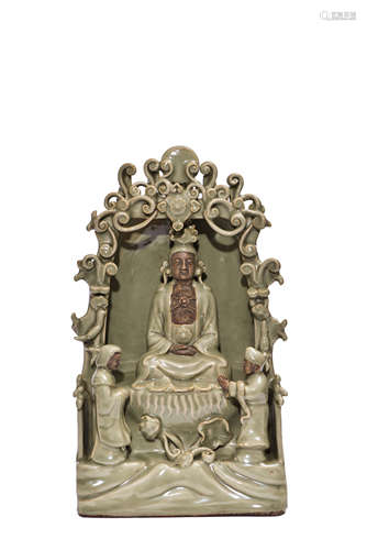 A Longquan Celadon-Glazed Niche For Buddha