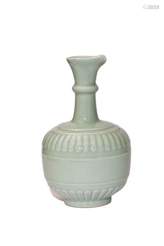 A Carved Qingbai Flower Ewer