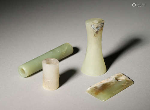 A Group Of Archaistic Jade Carvings