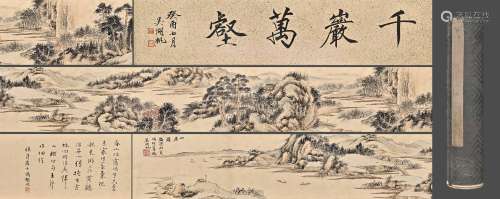 A Chinese Landscape Painting On Paper, Handscroll, Wu Hufan ...