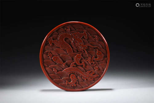 A Cinnabar Lacquer Box And Cover