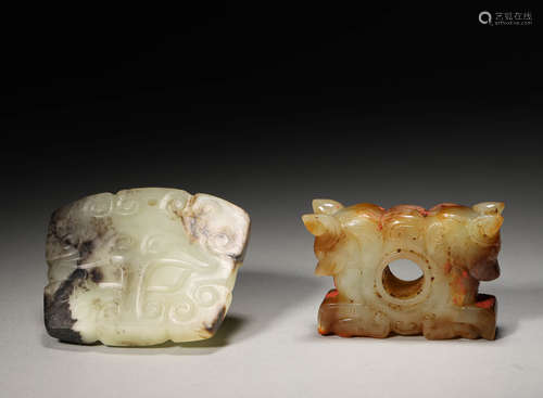 A Group Of Archaistic Jade Carvings