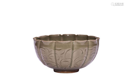 A Yaozhou Celadon Barbed-Rim Bowl