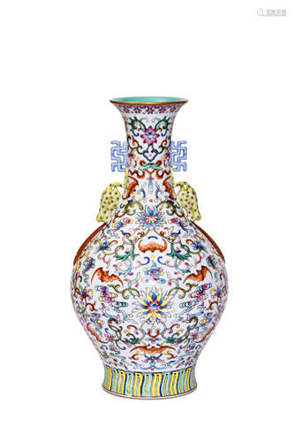 A Doucai Wrapped Flowers Vase