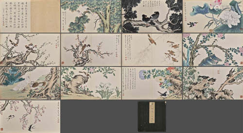 A Chinese Flower And Bird Painting On Paper, Album Of Fourte...