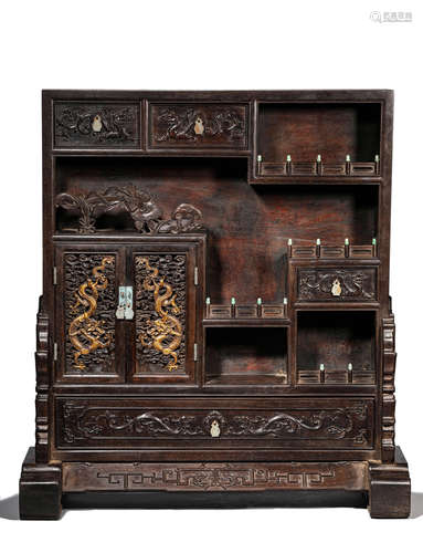 A Zitan Dragon Cabinet