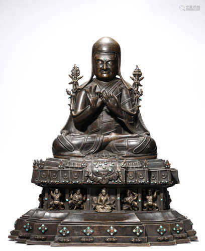 A Tibetan Sakya Trizin Statue