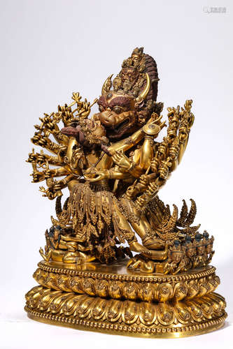 A Tibetan Imperial Yamantaka Statue