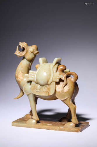 A Jade Camel Sulpture