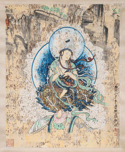 A Chinese Scroll Painting by Zhang Da Qian