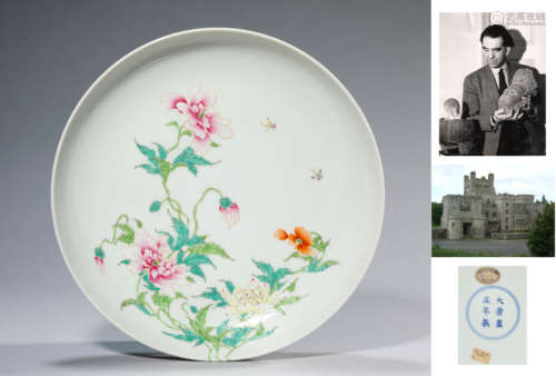 A Porcelain Famille-Rose Butterfly Dish