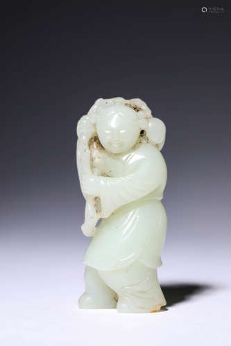 A Jade Child Carving