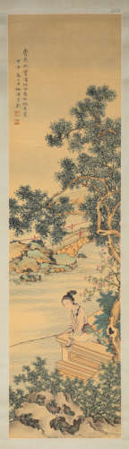 A Chinese Scroll Painting by Chen Shao Mei