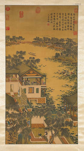 A Chinese Scroll Painting by Xu Yang