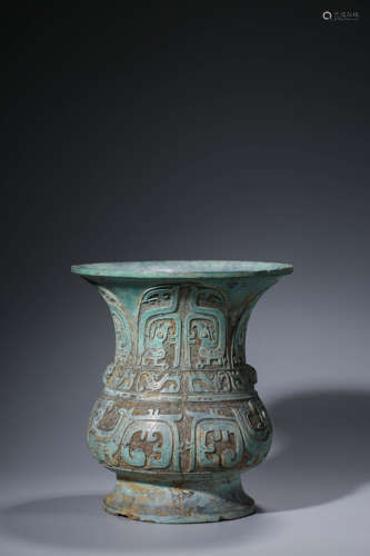 A Bronze Phoenx Vase