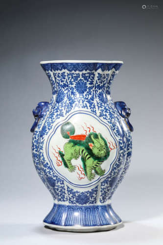 A Porcelain Blue and White Vase