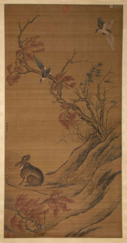 A Chinese Scroll Painting by Lv Ji