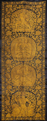 A Silk Scroll of Buddhas