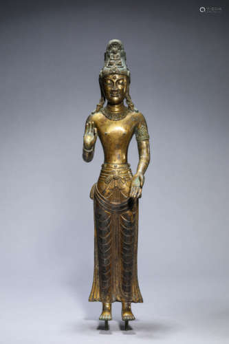 A Gilt-Bronze Buddha Statue