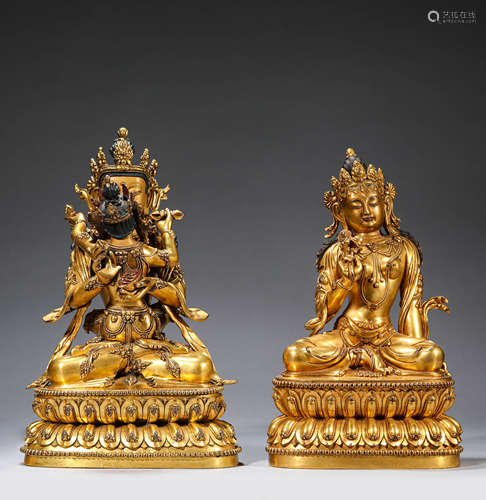 A Set of Tibetan Imperial Avalokiteshvara Statues