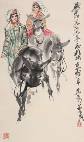 黄胄(1925-1997)赶驴图