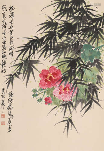 谢稚柳(1910-1997)芙蓉花
