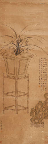 余省(1692-1767)兰花