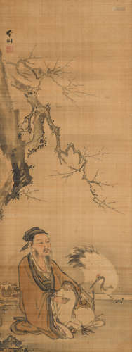 张路(1464-1538)梅鹤图