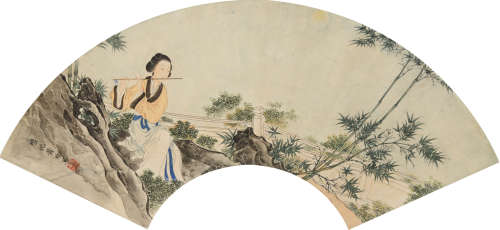 黄均(1775-1850)吹笛图