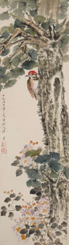 唐云(1910-1993)啄木鸟