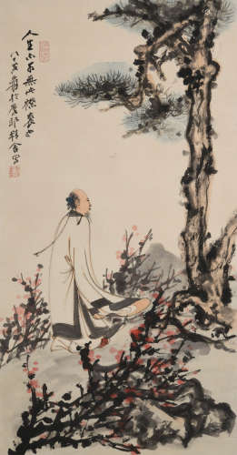 张大千(1899-1983)松下高士图