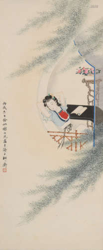 谢之光(1900-1976)仕女图