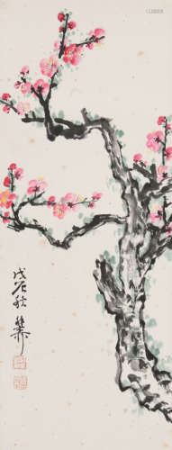 谢稚柳(1910-1997)红梅图