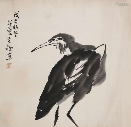 李苦禅(1899-1983)鱼鹰图