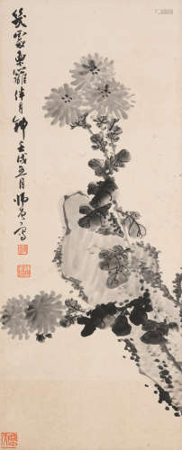 陈师曾(1876-1923)菊石图