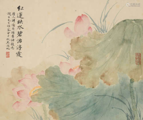 吴湖帆(1894-1968)荷趣图