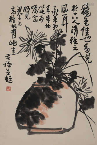 李苦禅(1899-1983)清供图