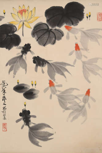 吴作人(1908-1997)鱼乐图