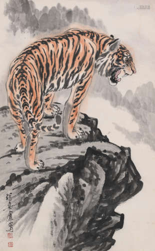 胡爽庵(1916-1988)虎啸图