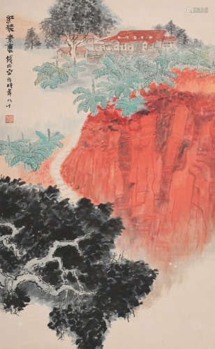 钱松喦(1899-1985)红装素里