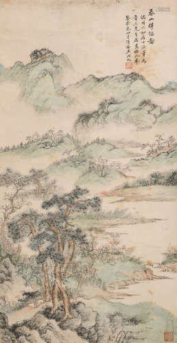 吴湖帆(1894-1968)春山伴侣图