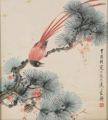 江寒汀(1904-1963)松雀