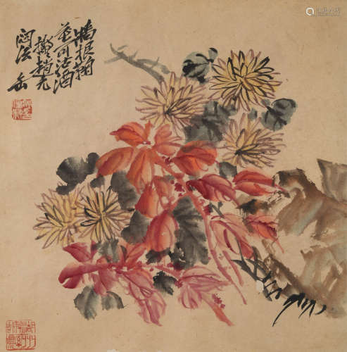 吴昌硕(1844-1927)秋菊