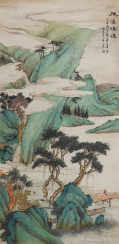 黄山寿(1855-1919)枫溪鸣瀑