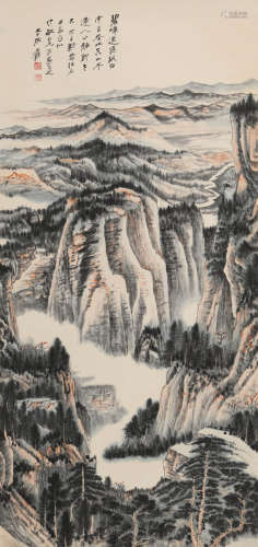 张大千(1899-1983)深山峻岭