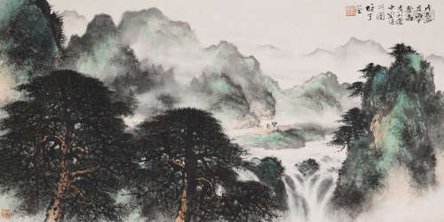 黎雄才(1910-2001)松瀑