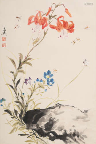 王雪涛(1903-1983)花卉蜜蜂